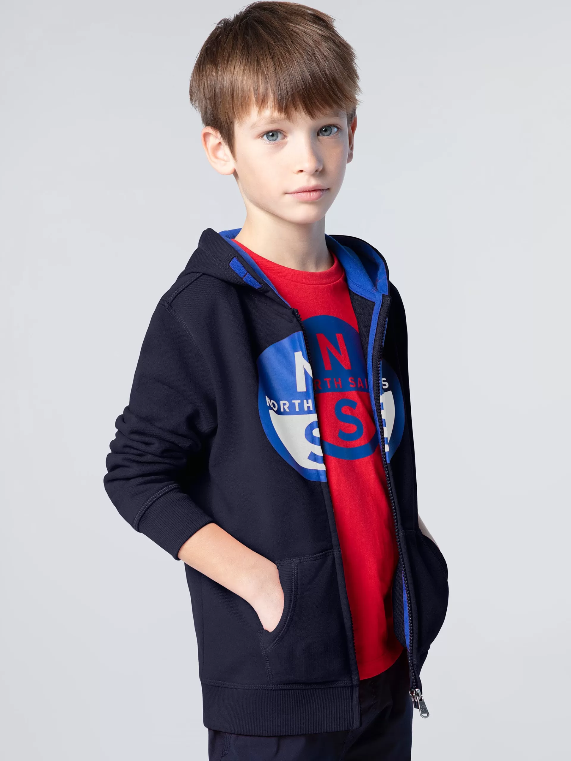 North Sails 'Full-zipper Hoodie With Maxi Logo^Kids Sweatshirts & Hoodies