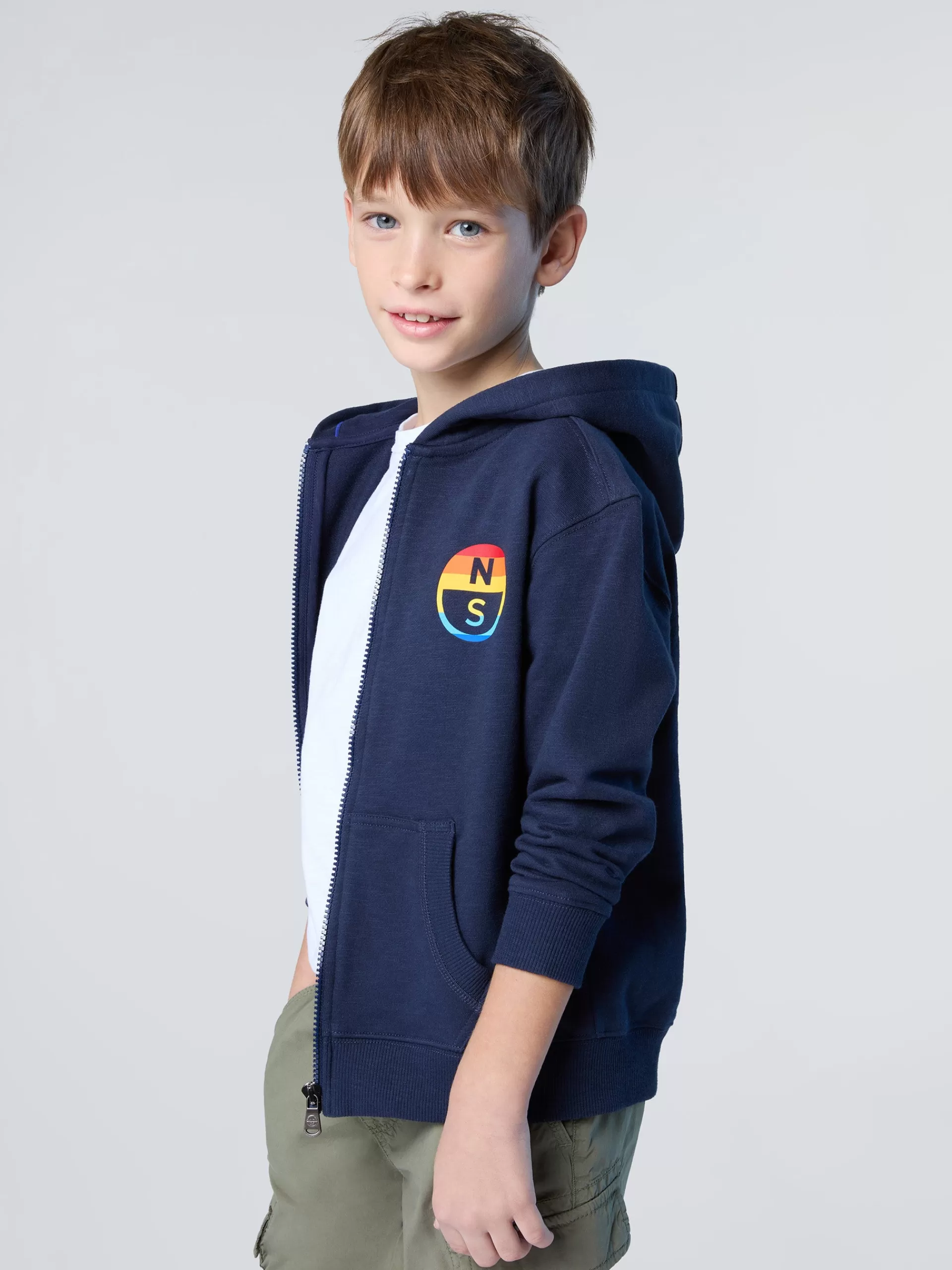 North Sails 'Full-zipper Hoodie With Rainbow Prints^Kids Sweatshirts & Hoodies