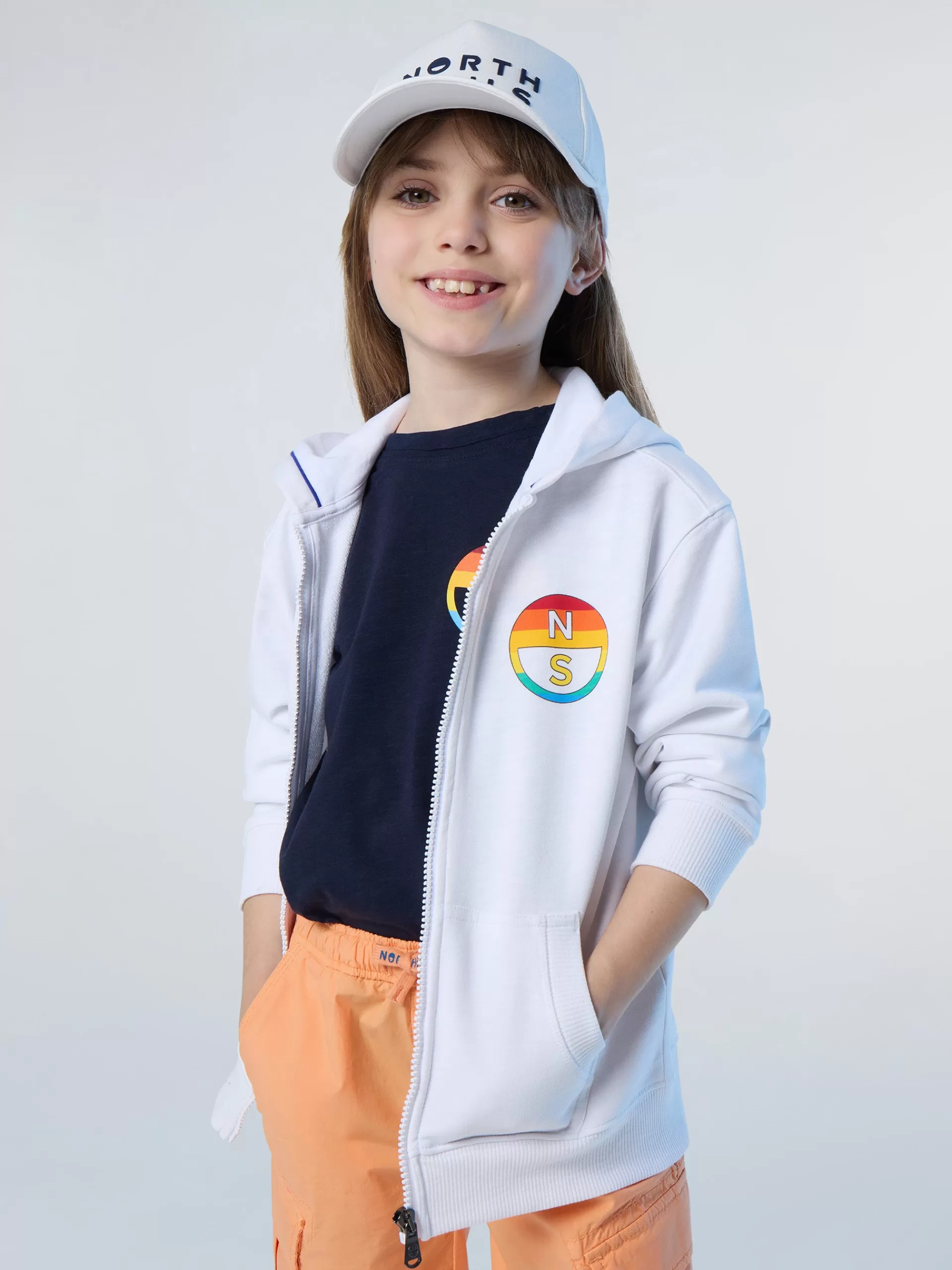 North Sails 'Full-zipper Hoodie With Rainbow Prints^Kids Sweatshirts & Hoodies