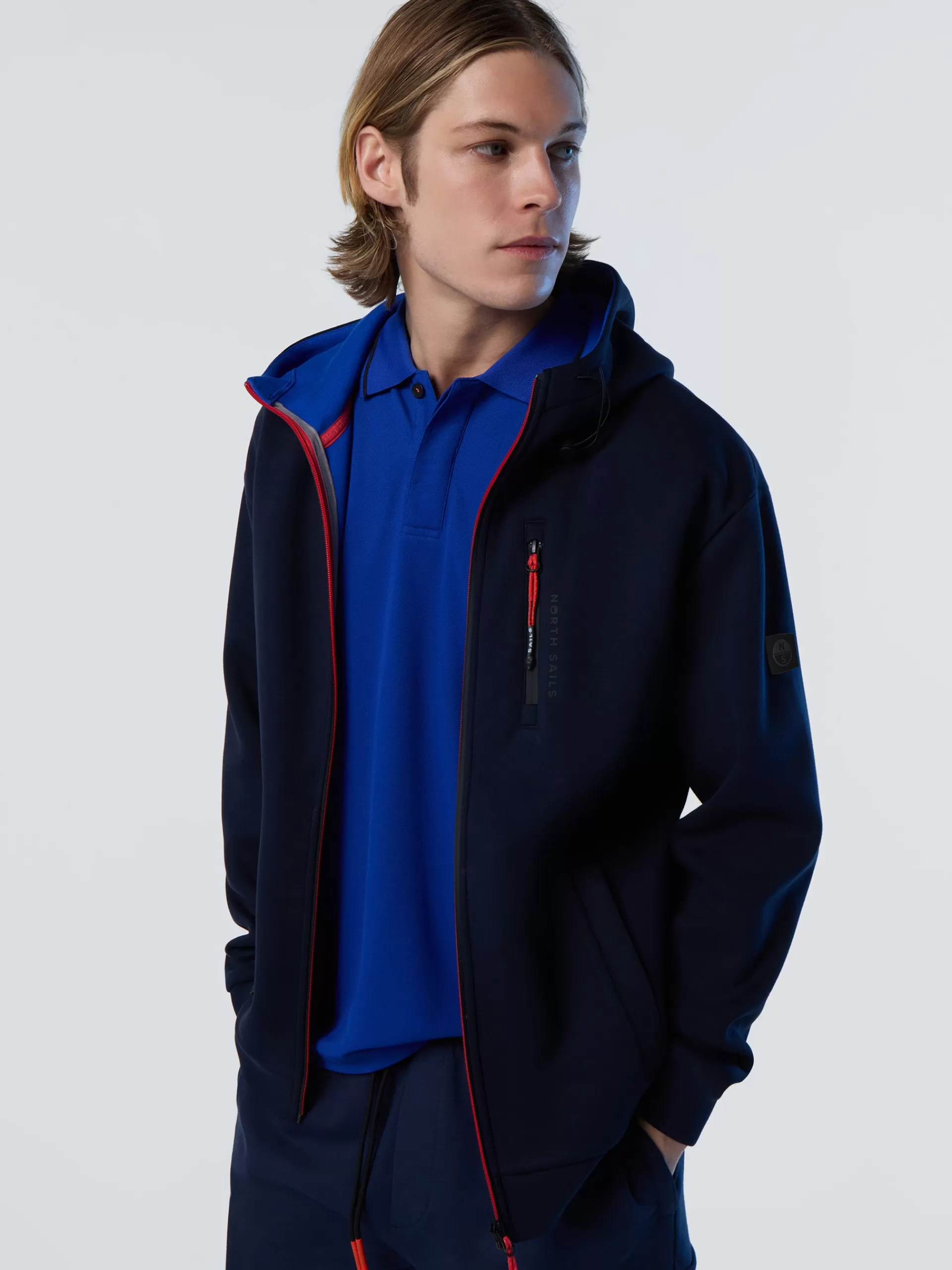 North Sails 'Full-zipper Scuba Fleece Hoodie^ Sweatshirts & Hoodies