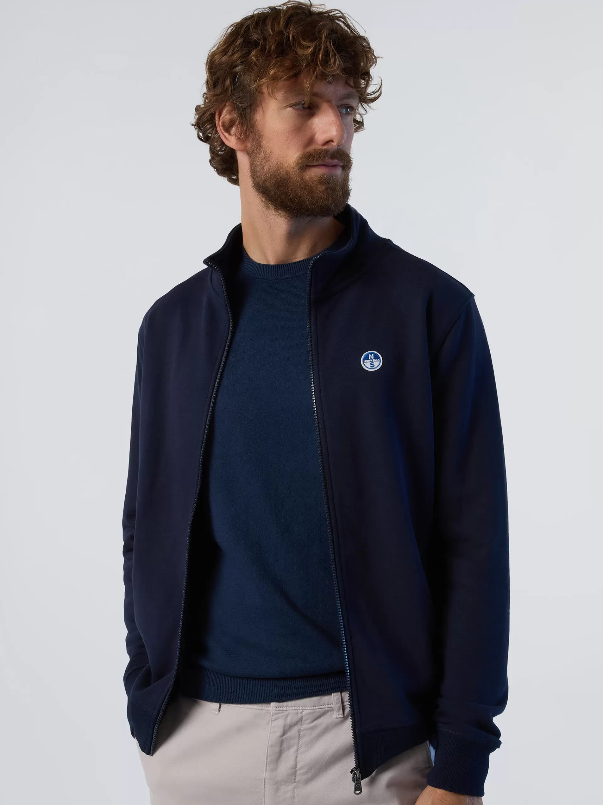 North Sails 'Full-zipper Sweatshirt With Logo Patch^ Sweatshirts & Hoodies