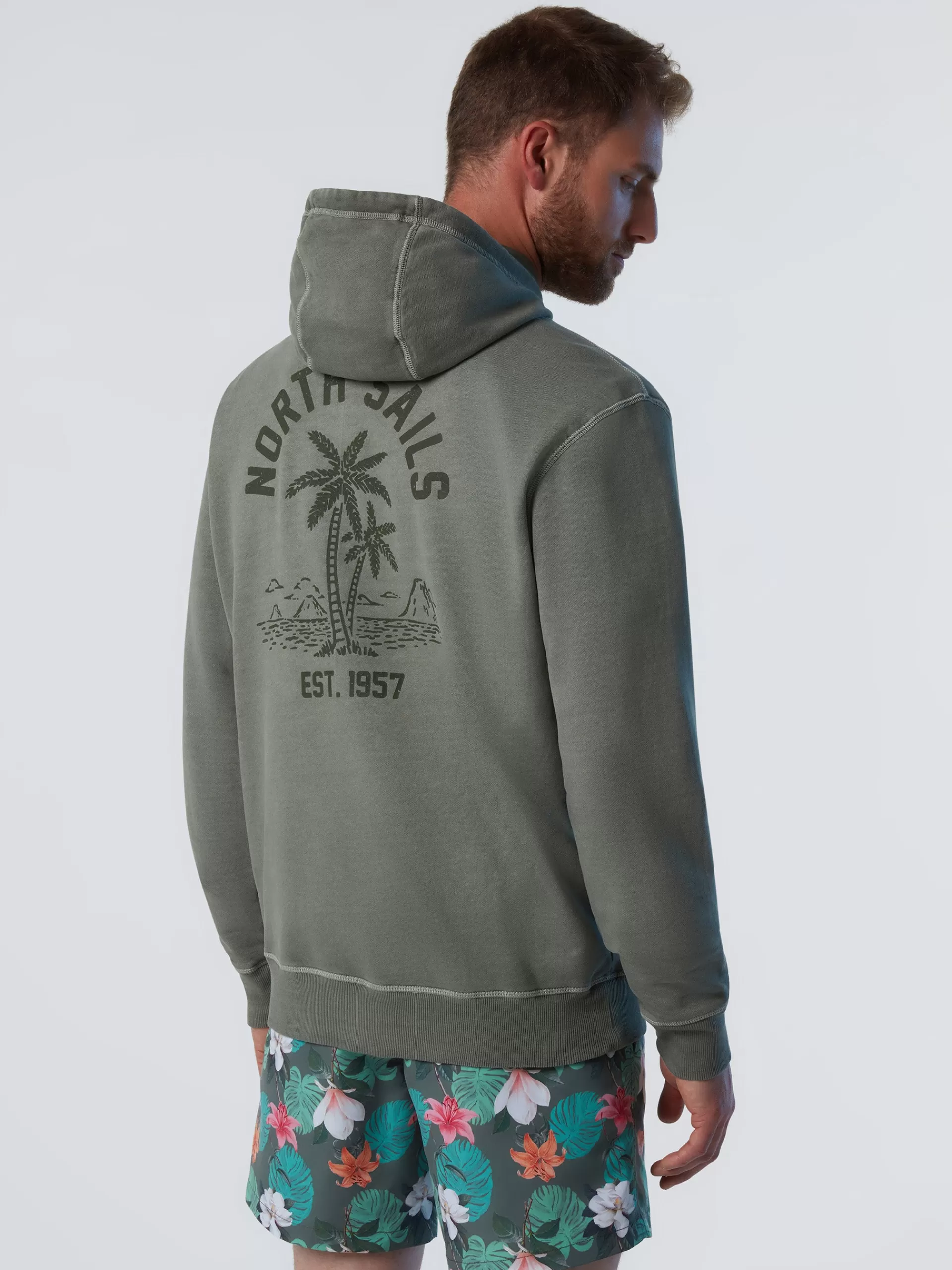 North Sails 'Hoodie With Palm Tree Print^ Sweatshirts & Hoodies