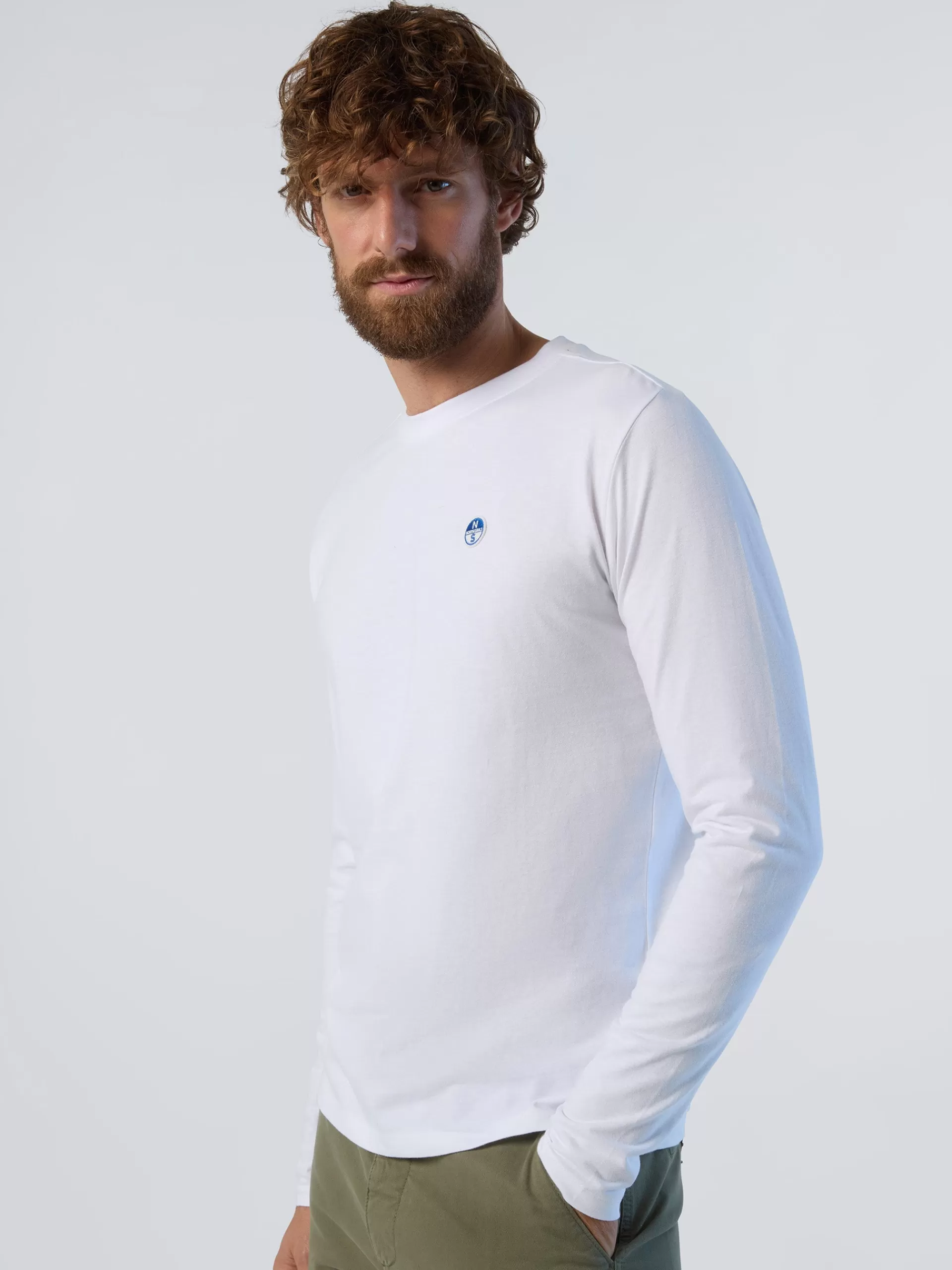 North Sails 'Long-sleeved T-shirt With Logo Patch^ T-shirts