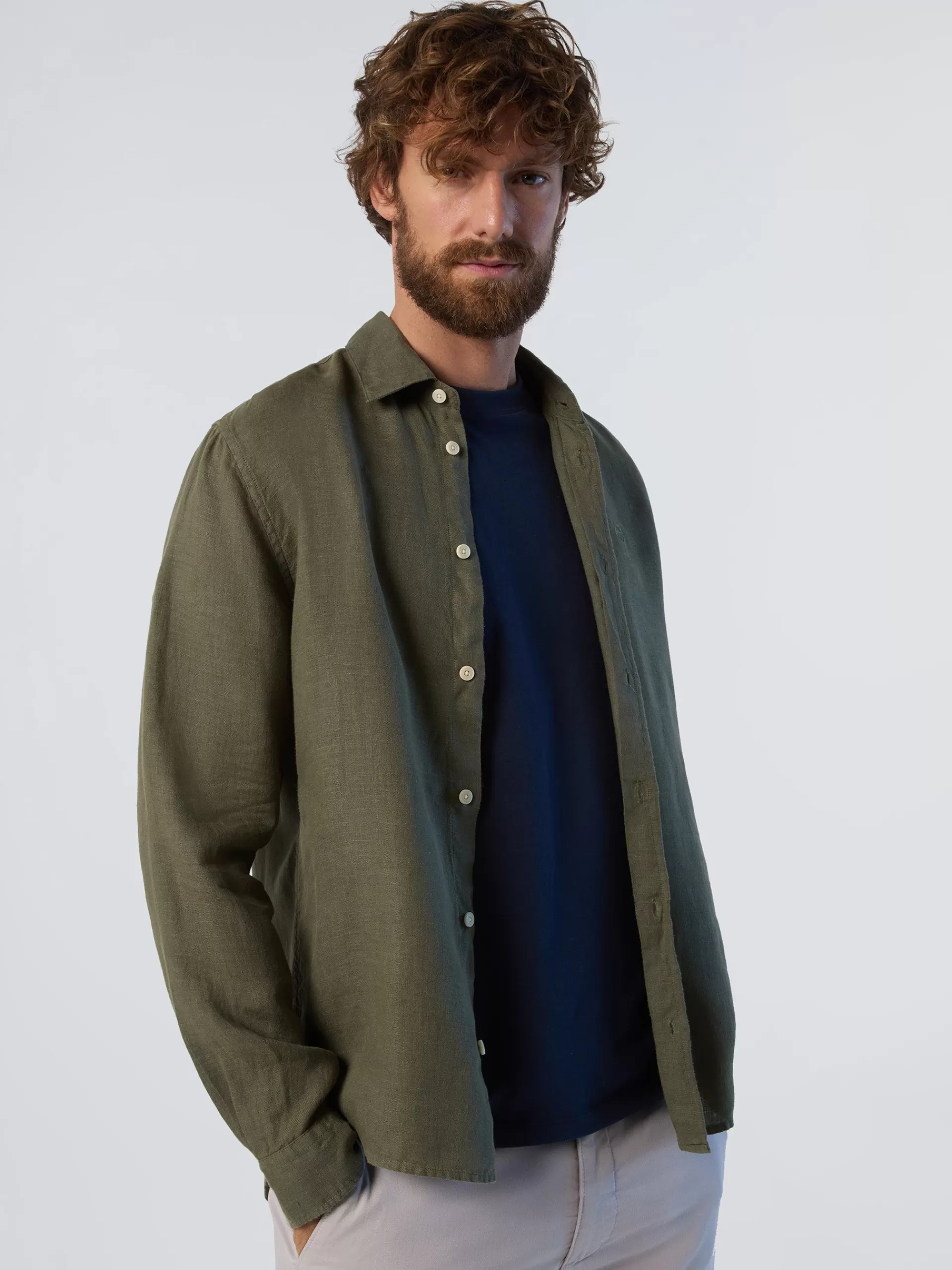 North Sails 'Plain Linen Shirt^ Shirts