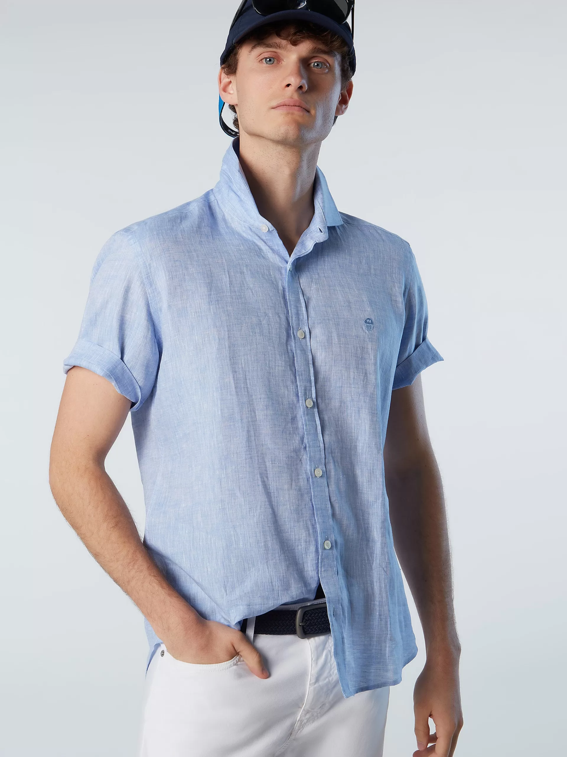 North Sails 'Short-sleeve Linen Shirt^ Outlet