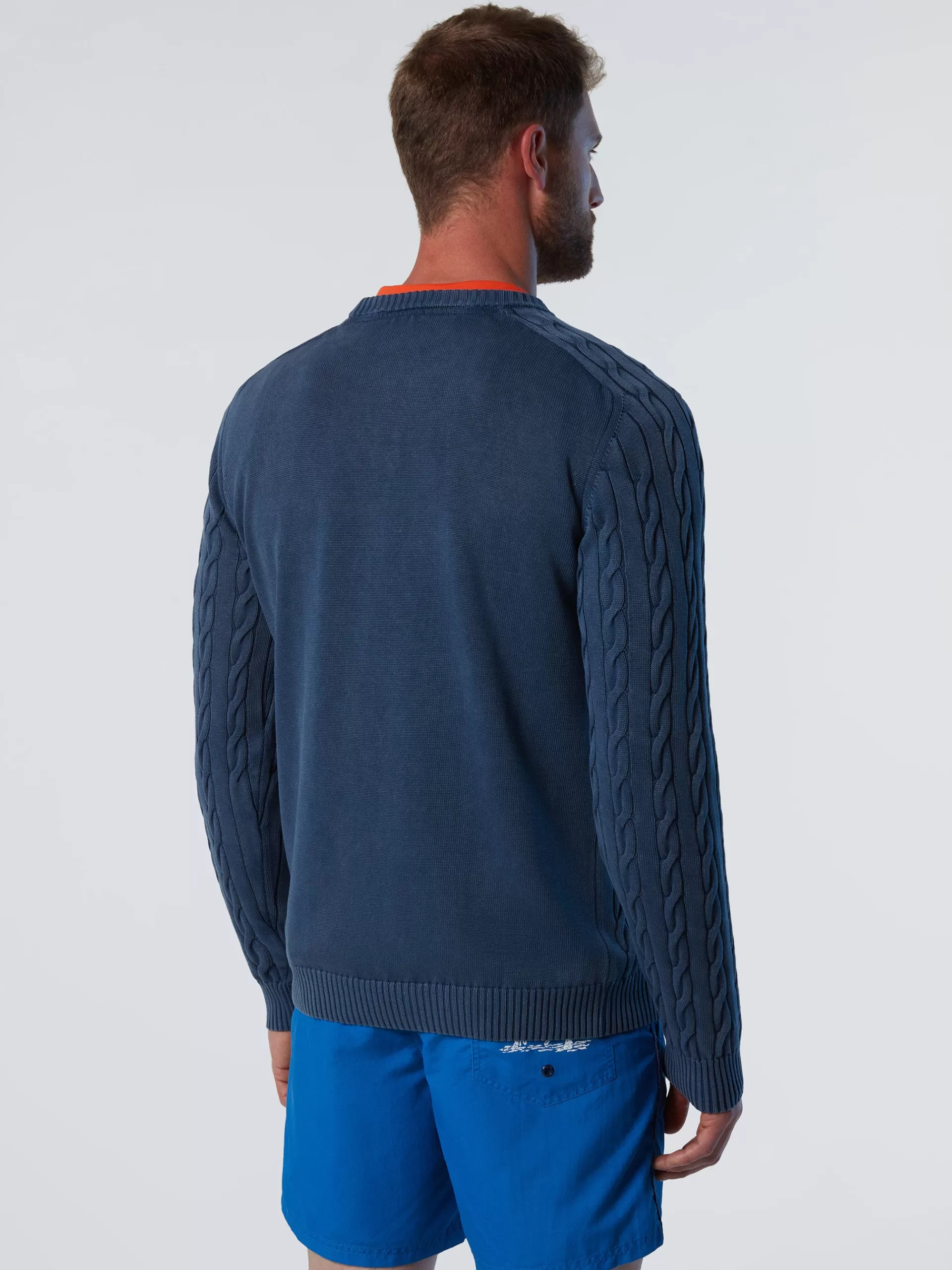 North Sails 'Stonewashed Cable-knit Sweater^ Sweaters & Cardigans