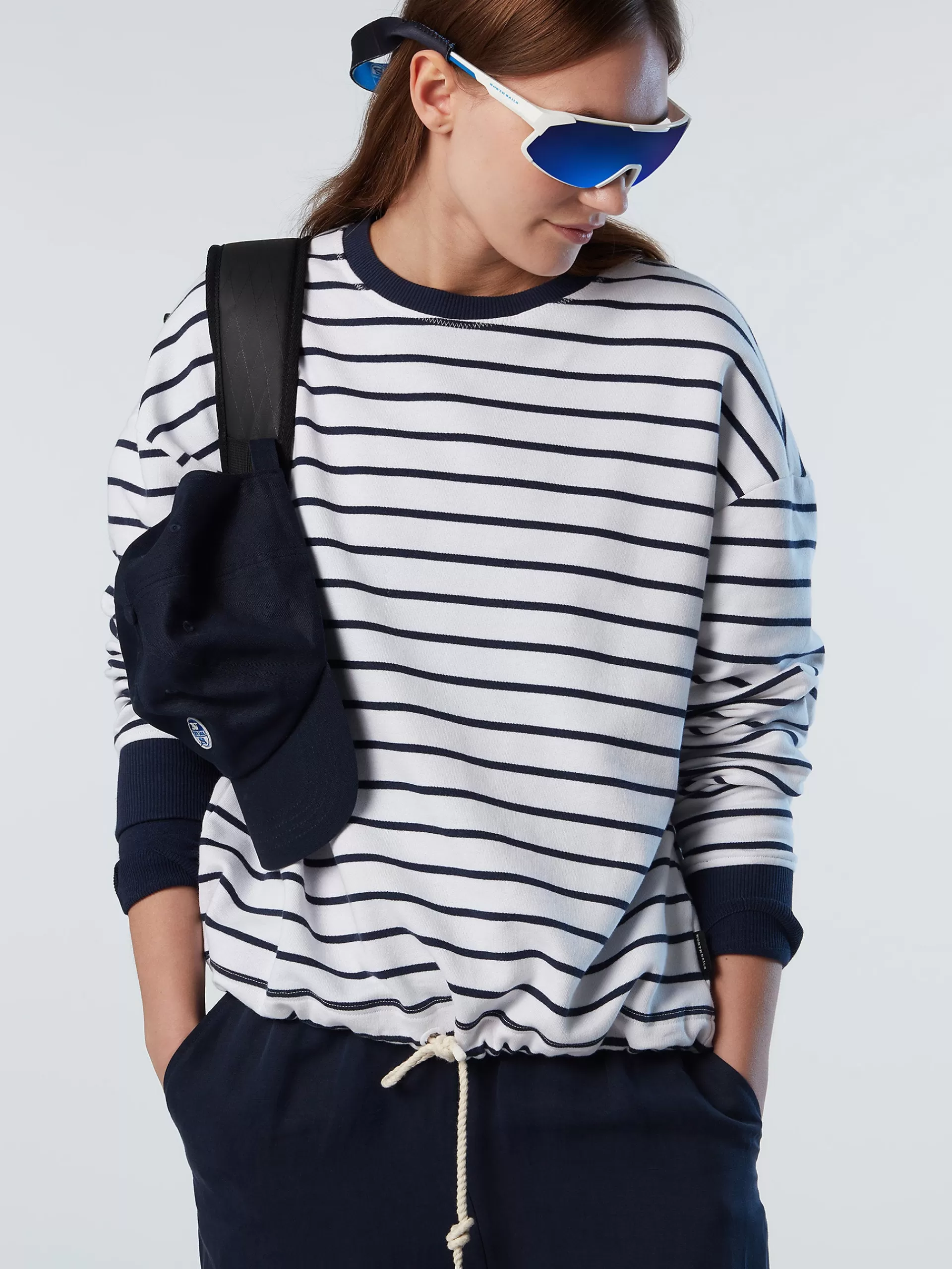 North Sails 'Striped Drawstring Sweatshirt^Women Outlet