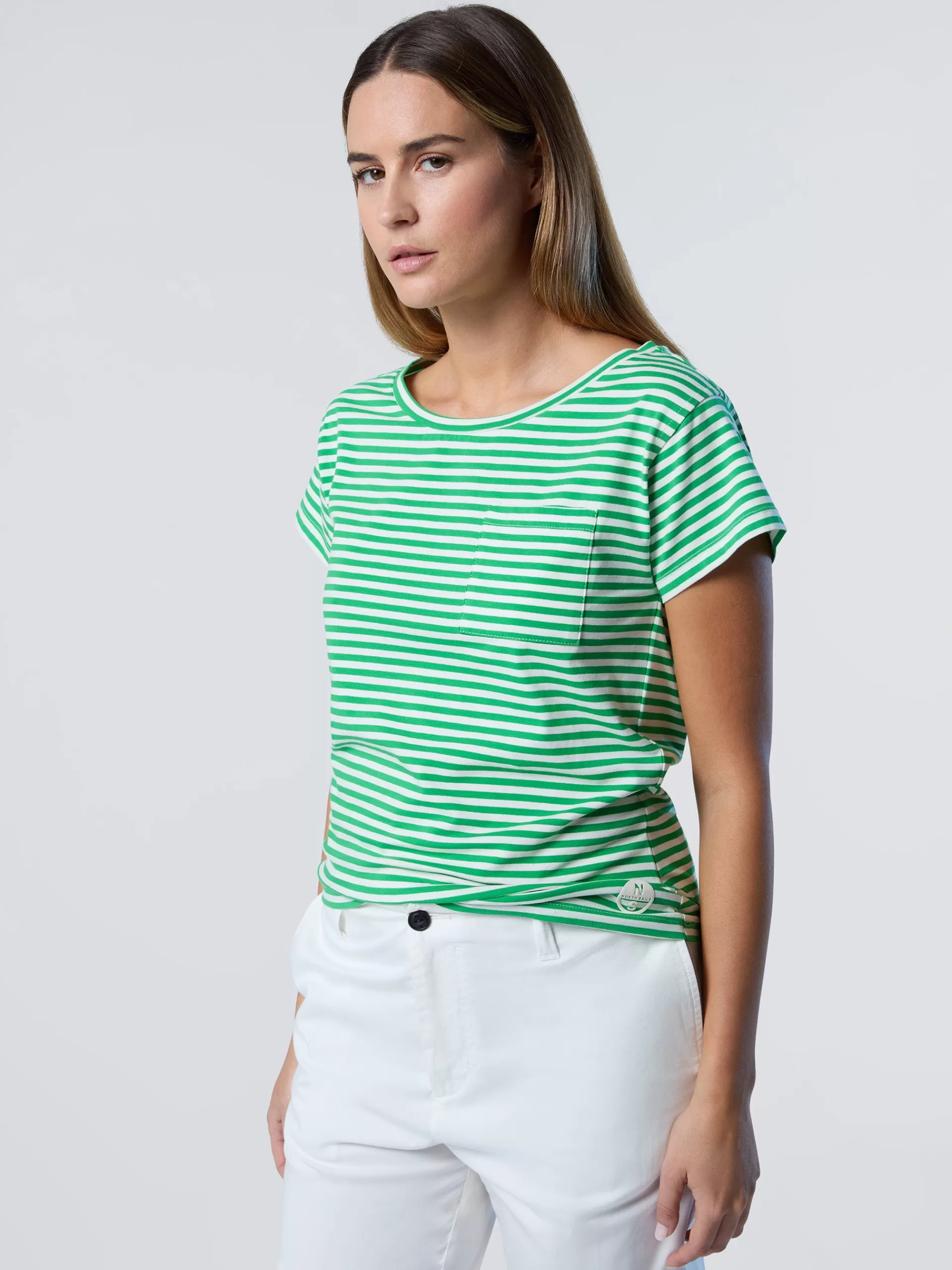 North Sails 'Striped Modal T-shirt With Pocket^Women T-shirts & Tops