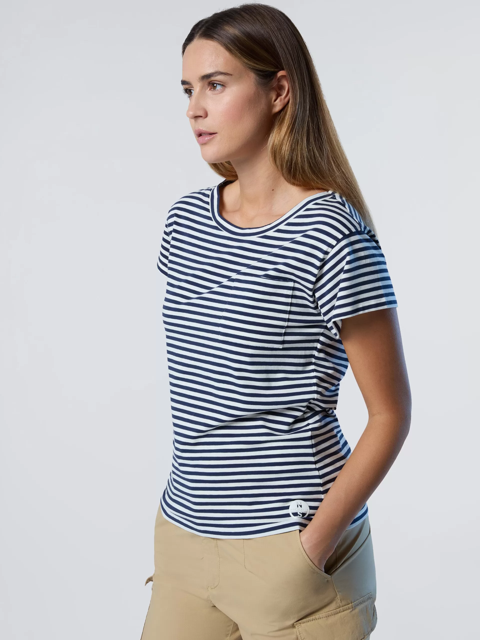 North Sails 'Striped Modal T-shirt With Pocket^Women T-shirts & Tops