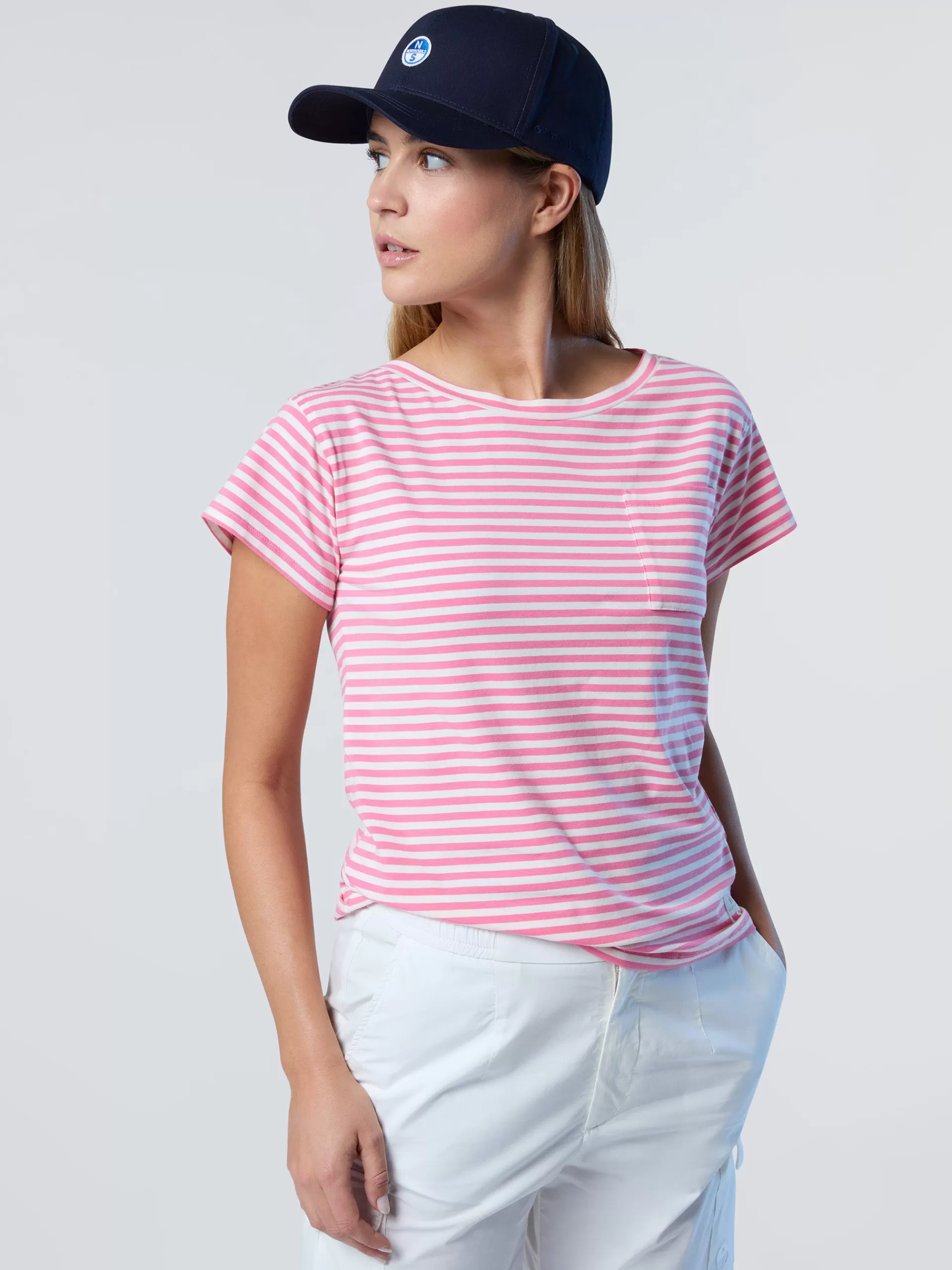 North Sails 'Striped Modal T-shirt With Pocket^Women T-shirts & Tops