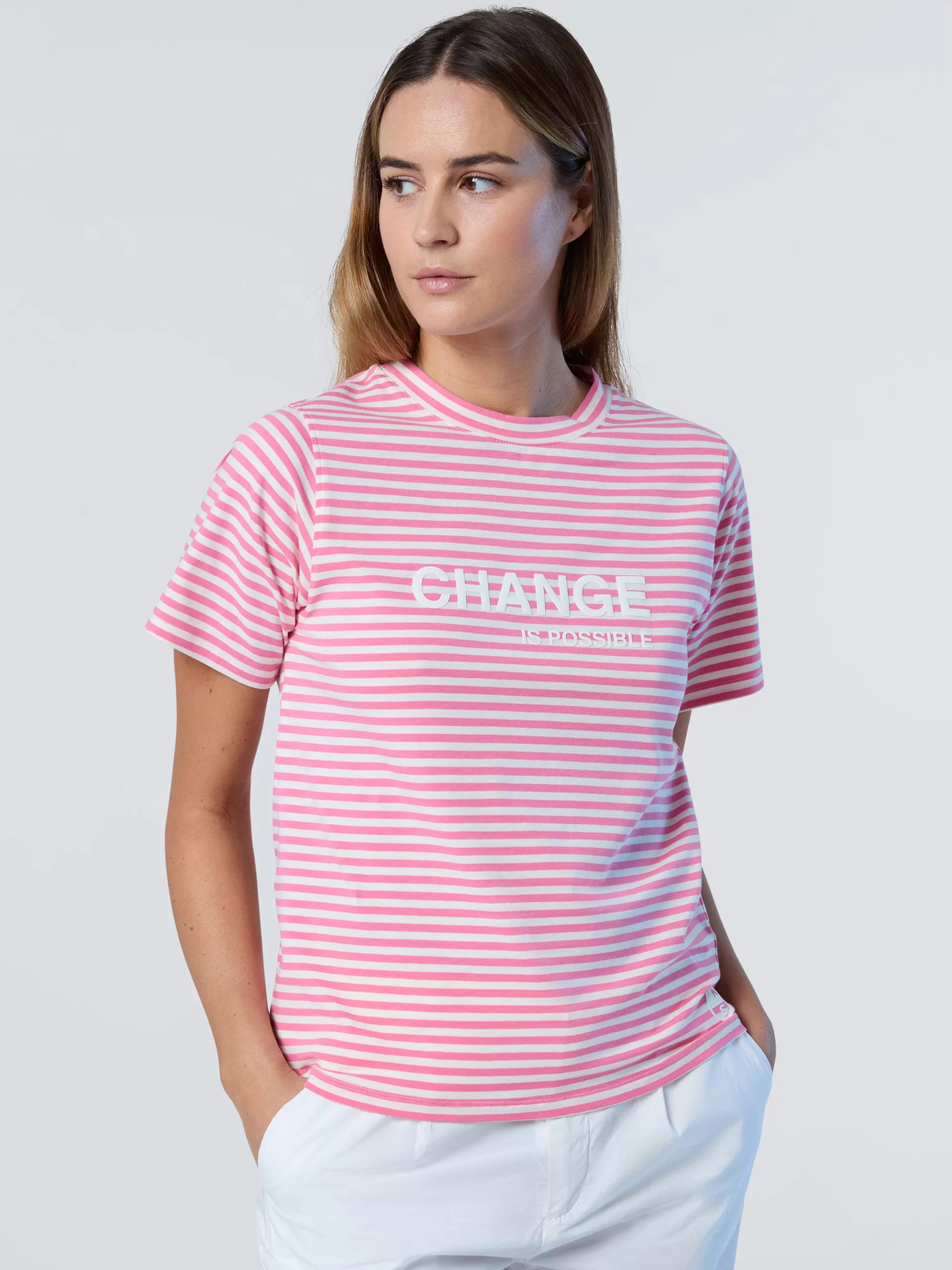 North Sails 'Striped Modal T-shirt With Slogan^Women T-shirts & Tops