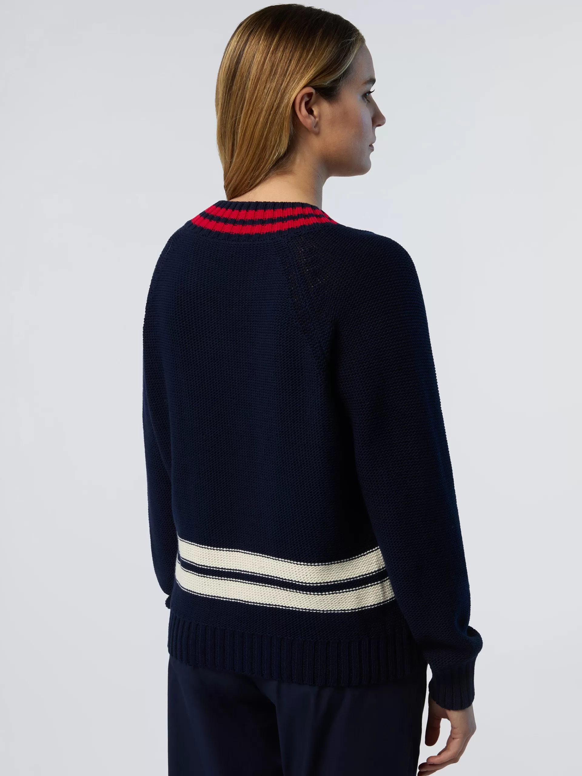 North Sails 'V-neck Varsity Sweater^Women Sweaters & Cardigans