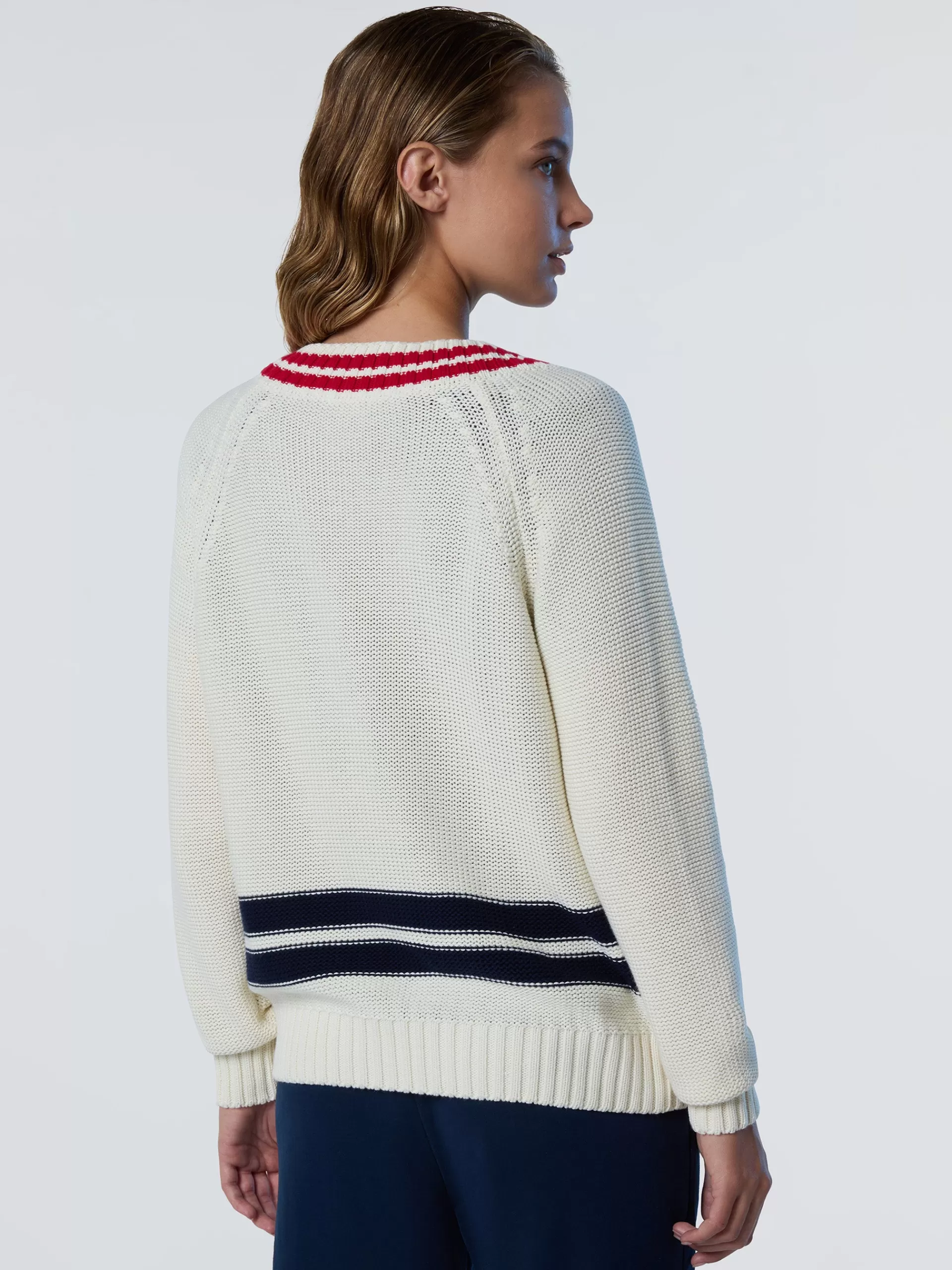 North Sails 'V-neck Varsity Sweater^Women Sweaters & Cardigans